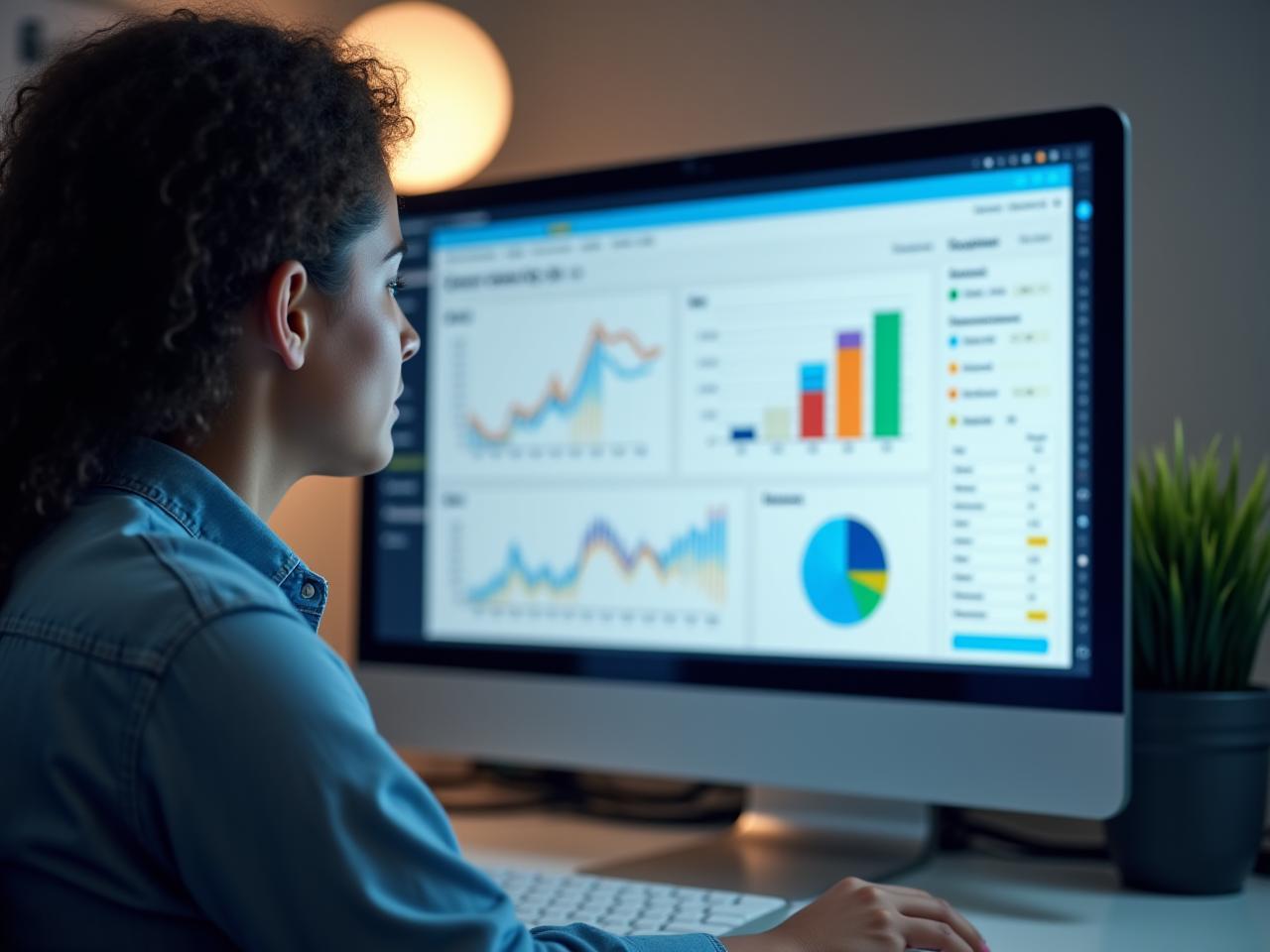 Educator using progress tracking and analytics dashboard
