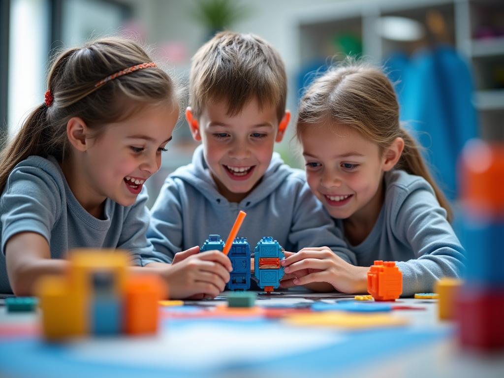 Young innovators engaged in STEAM hands-on learning activities
